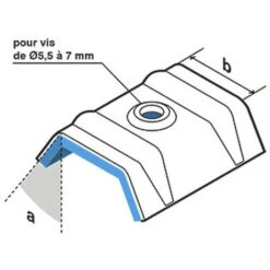100 Cavaliers étanches Pour Vis Bacs Acier Type E2 TRAPEZO TYPE E - RAL 7016 -Fischer Boutique 71538916 3