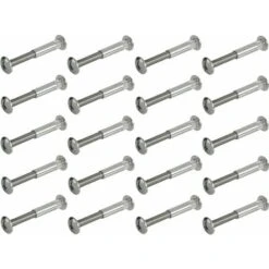 20x Vis Relieuse Avec écrou Douille Tête Plate + Vis Cruciforme Tête Plate En Acier Fixation Métal Bois Meuble Etagère Boulon, M4 X 30mm