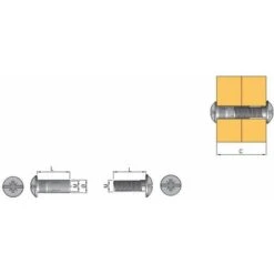 20x Vis Relieuse Avec écrou Douille Tête Plate + Vis Cruciforme Tête Plate En Acier Fixation Métal Bois Meuble Etagère Boulon, M4 X 30mm -Fischer Boutique 71832959 3