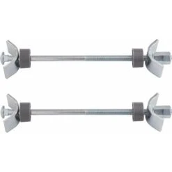 2x Vis Relieuse Pour Plan De Travail M6 X 65mm Avec étrier Fixation Et Bague Plastique Ferrure Assemblage Jonction Panneaux Bois Meuble Lit Goujon Connecteur