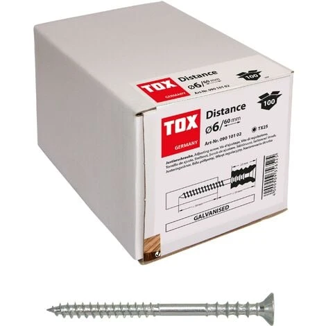 TOX Vis De Fixation Distance 6x60 Mm 3 TOX Vis De Fixation Distance 6x60 Mm