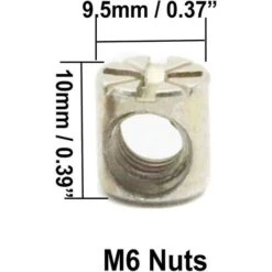 Kit De Remplacement De Matériel De Vis De Lit De Bébé 25-set M6x40mm/ 50mm/ 60mm/ 70mm/ 80mm -Fischer Boutique 76134003 4