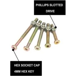 Kit De Remplacement De Matériel De Vis De Lit De Bébé 25-set M6x40mm/ 50mm/ 60mm/ 70mm/ 80mm -Fischer Boutique 76134003 5