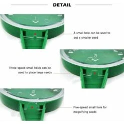 YIDOMDE 2pcs Distributeur De Semences, Outils De Jardin 5 Semoirs à Graines Réglables, Transplanteurs Et Perforateurs De Différentes Tailles -Fischer Boutique 76183495 4