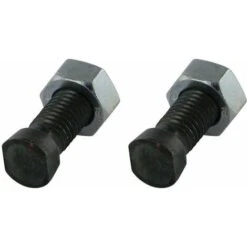 2x Boulon De Charrue Conique Avec écrou En Acier DIN 934 Fixation Liaison Protection Assemblage Tracteur Machine Engin Agricole, M12 X 38mm