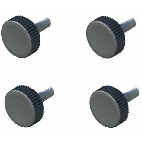 4x Vis Pied M5 X 8 Bouton Moleté Tête Plastique Molette Meuble Table Chaise 3 4x Vis Pied M5 X 8 Bouton Moleté Tête Plastique Molette Meuble Table Chaise