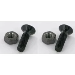 2x Boulon De Charrue Tête Plate Fraisé Avec 1 Ergot Ovale Avec écrou En Acier Fixation Liaison Protection Assemblage Tracteur Machine Engin Agricole, M11 X 40mm