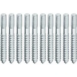 10x Vis à Double Filetage M4 X 20mm Assemblage Sans Tête Filetée Bois Meuble Fixation étagère Support