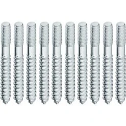 10x Vis à Double Filetage M4 X 30mm Assemblage Sans Tête Filetée Bois Meuble Fixation étagère Support