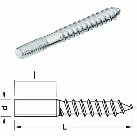 10x Vis à Double Filetage M4 X 30mm Assemblage Sans Tête Filetée Bois Meuble Fixation étagère Support 4 10x Vis à Double Filetage M4 X 30mm Assemblage Sans Tête Filetée Bois Meuble Fixation étagère Support – Image 2