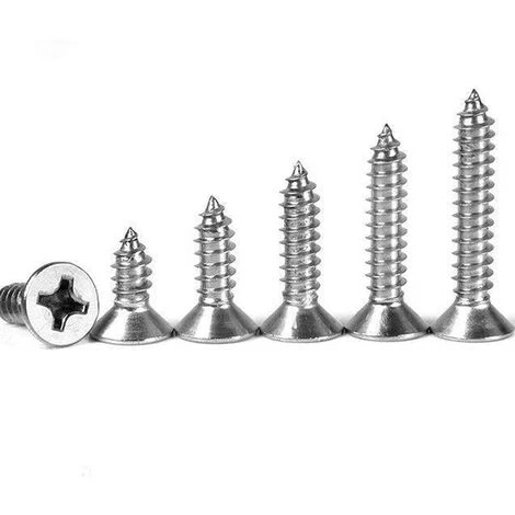 400pcs Vis à Tête Fraisée En Acier Inoxydable Vis à Tête Plat Cruciformes Vis à Bois 6 400pcs Vis à Tête Fraisée En Acier Inoxydable Vis à Tête Plat Cruciformes Vis à Bois – Image 4