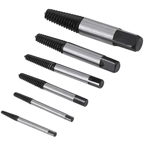 6pcs Extracteurs De Vis Cassée En Acier, Goujons, Boulons Cassés Endommagés 4mm-22mm 4 6pcs Extracteurs De Vis Cassée En Acier, Goujons, Boulons Cassés Endommagés 4mm-22mm – Image 2