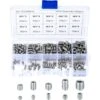 200 Pièces Vis Sans Tête En Acier Inox, M3 M4 M5 M6 M8 Vis à Métaux, Assortiment Kit De Fixations Vis Pointeau
