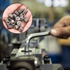 200 Pièces Vis Sans Tête En Acier Inox, M3 M4 M5 M6 M8 Vis à Métaux, Assortiment Kit De Fixations Vis Pointeau -Fischer Boutique 79464321 4