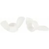 M8 Écrous à Oreilles Nylon Papillon écrou Main Torsion Serrage Attaches Blanc 20pcs