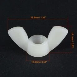 M8 Écrous à Oreilles Nylon Papillon écrou Main Torsion Serrage Attaches Blanc 20pcs -Fischer Boutique 80419377 3