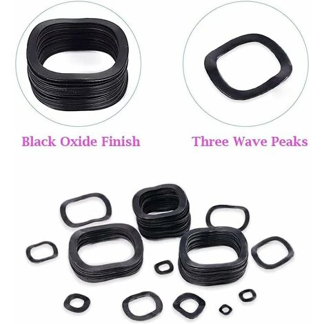 Rondelles Ondulées En Acier Au Carbone Type De Compression Ondulé Rondelles Ressort Ondulées Kit D'assortiment M3 M31 Rondelles Ondulées De Hauteur Comprimé Avec Boîte 320pcs 4 Rondelles Ondulées En Acier Au Carbone Type De Compression Ondulé Rondelles Ressort Ondulées Kit D'assortiment M3 M31 Rondelles Ondulées De Hauteur Comprimé Avec Boîte 320pcs – Image 2