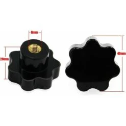 Bouton De Serrage 10pcs M8 De Filetage Femelle En Plastique En Forme D'étoile Bouton Bouton -Fischer Boutique 80714012 3