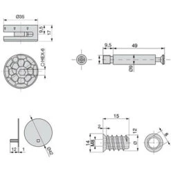 Kit D'excentriques Big Avec Goujons Et écrous M8 -Fischer Boutique 81948572 2