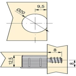Kit Boîtier D'assemblage Fix D. 20 X 12.5 Mm Et Goujons D. 6 Mm -Fischer Boutique 81948786 3