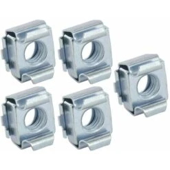 5x Ecrou Cage En Acier Zingué Tôle Rail Rack Fixation Assemblage Captif Armoire Voiture, M6 épaisseur Panneau 1,7 - 2,7mm