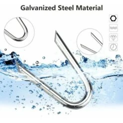 140 Pièces Crampons En Acier Galvanisé Crampillons Pour Cloture Crampillon Grillage 1.2 1.9cm Clou De Clôture En Forme De U Agrafes Pour Clôture Agrafe Galvanisée Grillage Pour Filets -Fischer Boutique 83997351 3