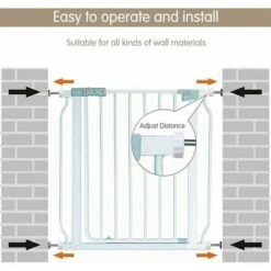 4pcs Tiges Filetées M10 Pour Barrières D’escaliers Et De Portes Kit De Fixation Par Pression Pour Portails Pour Chiens Bébé Animaux De Compagnie, Blanc， -Fischer Boutique 85354834 5