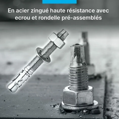 10 GOUJONS ACIER M12X100 MM 5 10 GOUJONS ACIER M12X100 MM â Image 3
