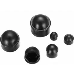 DHKLFA 145 Pièces Cache Boulons Capuchon à Vis, Plastique Écrous Dôme, Ecrou Protection Hexagonal, Boulons Capuchon Écrou De Boulons Noir Pour Machines Meubles Véhicules - M4/M5/M6/M8/M10/M12 -Fischer Boutique 86522615 4