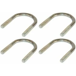 4x Boulon Avec étrier Universel En U Rond Acier Zingué Bride De Fixation Pour Tuyaux Tube Collier De Serrage Support Intérieur Extérieur Plomberie, M8 X 20mm