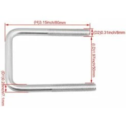 304 Attache De Tuyau En Acier Inoxydable Carré U En Forme De U -Fischer Boutique 88371230 3