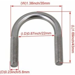 5pcs M6 Acier U-Bolts U-Screws Pour 22mm Dia Pipe Installation Fixe -Fischer Boutique 88371250 3