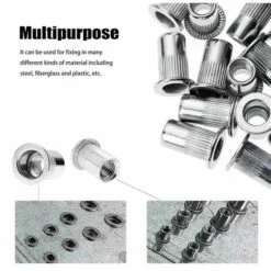 100 Pièces M6 écrou à Rivet Fileté à Tête Plate, écrous à Riveter Fileter En Acier Inoxydable, Assortiment Inserts Filetés Pour Mental Plastique (12 Mm 15 Mm) 11 100 Pièces M6 écrou à Rivet Fileté à Tête Plate, écrous à Riveter Fileter En Acier Inoxydable, Assortiment Inserts Filetés Pour Mental Plastique (12 Mm 15 Mm) -Fischer Boutique 88802721 5