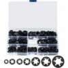 GrooFoo 340 Pcs Rondelles Starlock, Rondelles De Blocage, Rondelles À Verrouillage, Vitesse Pousser Des Clips De Vitesse Fixations Rondelles - M3/M4/M5/M6/M8/M10/M12, Noir -Fischer Boutique 88950793 1