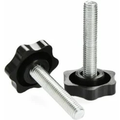 Rabais 10Pcs Boutons De Serrage M8 X 40mm Vis à Tête Moletée, Bouton à Main Fileté Ecrou En Etoile Boulon De Serrage De Filetage M8 Avec Ecrou, Boutons De Serrage De Filetage Avec Poignée -Fischer Boutique 88951598 5