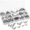 Écrous à Oreilles, 100 Pcs En Acier Inoxydable Filetage Métrique M8 Écrous à Oreilles Écrous à Oreilles M3 M4 M5 M6 M8 M10 M12 Kit D'assortiment D'écrous à Oreilles Pour Outils De Bricolage, 2 Écrous à Oreilles, 100 Pcs En Acier Inoxydable Filetage Métrique M8 Écrous à Oreilles Écrous à Oreilles M3 M4 M5 M6 M8 M10 M12 Kit D'assortiment D'écrous à Oreilles Pour Outils De Bricolage, -Fischer Boutique 89329281 1