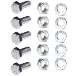 5x Boulon à Tête Hexagonale 6 Pans Pour Outils De Fraise Ø8mm X 25mm Avec Rondelle Grower Et écrou Pas à Droite Visserie Vis Fixation Rondelle Frein Filetage Complet