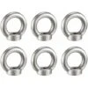 6 Pièces M12 Écrou à Oeil De Levage Acier Inoxydable Écrou De Bague Métriques Matériel En Forme Anneau Femelle Fixation Écrou Fileté Pour Accessoires De Levage, Polissage De Surface, Argent