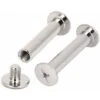Reliure Chicago Vis, 30 Ensembles Métal Chicago Bouton Kit D'assortiment De Vis De Reliure Vis Nickel Plaqué Reliure Vis Binder Post Docking Rivets, Argent -Fischer Boutique 89947624 1