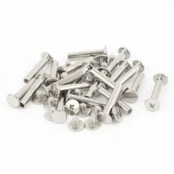 Reliure Chicago Vis, 30 Ensembles Métal Chicago Bouton Kit D'assortiment De Vis De Reliure Vis Nickel Plaqué Reliure Vis Binder Post Docking Rivets, Argent -Fischer Boutique 89947624 3