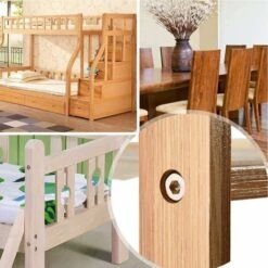 50 Pièces Boulons à Tête Hexagonale, Boulons Avec écrous Cylindriques, Boulons Avec Kit D'assortiment D'écrous Cylindriques, Pour Meubles, Lits De Bébé, Chaises -Fischer Boutique 89947903 3