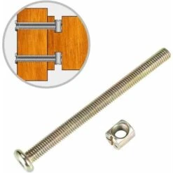 50 Pièces Boulons à Tête Hexagonale, Boulons Avec écrous Cylindriques, Boulons Avec Kit D'assortiment D'écrous Cylindriques, Pour Meubles, Lits De Bébé, Chaises -Fischer Boutique 89947903 5