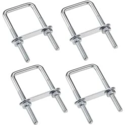 4 Pièces Boulons En U Boulons M6 U-Bolt 80 X 50 Mm, Boulon De U En Acier Inoxydable Avec Écrou Plaques Rondelle, Boulons De Serrage Pour Fixation Tuyaus, Pour Diamètres De Tuyaux Inférieurs à 50 Mm