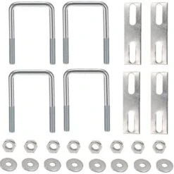 4 Pièces Boulons En U Boulons M6 U-Bolt 80 X 50 Mm, Boulon De U En Acier Inoxydable Avec Écrou Plaques Rondelle, Boulons De Serrage Pour Fixation Tuyaus, Pour Diamètres De Tuyaux Inférieurs à 50 Mm -Fischer Boutique 89947995 3