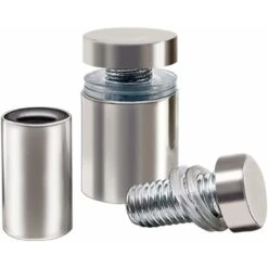 20x Vis D'écartement, Verre Publicité Axe Entretoise Boulon Fix Verre Standoff Publicité, Acier Inox, 12X40mm, Avec Accessoires De Montage à Vis -Fischer Boutique 89948040 3