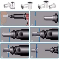 60 Pièces 304 Ecrou A Sertir M8 En Acier Inoxydable Tête Plate Ecrou Aveugle Rivet Fileté Ecrou A Rivet Pour Pince à Insert Fileté -Fischer Boutique 89948108 3