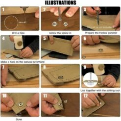 Kit De 60 Boutons-pression En Toile Marine Avec Vis En Métal Pour Bateau, Douille Avec 2 Outils De Réglage Pour Housse De Bateau, Meubles -Fischer Boutique 90615818 5