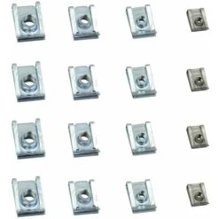 80 Pcs Carénage Spire Vitesse Clips Pince Fixation Vis Écrous Kits, U Écrou Carénage Printemps Carrosserie Garniture Panneau Moto Vélo U Clips Vitesse Attaches Vis Autotaraudeuse Vis Clips M4、M5、M6、M8 -Fischer Boutique 90750634 4