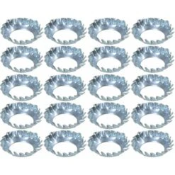 20x Rondelle évantail à Denture Extérieure Rondelle Frein Dentelée En Acier Zingué DIN 6798 Forme V Dent Fixation Vis Boulon Quincaillerie Electricité, M8 X 15 X 0,5mm