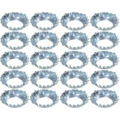 20x Rondelle évantail à Denture Extérieure Rondelle Frein Dentelée En Acier Zingué DIN 6798 Forme V Dent Fixation Vis Boulon Quincaillerie Electricité, M10 X 19 X 0,4mm